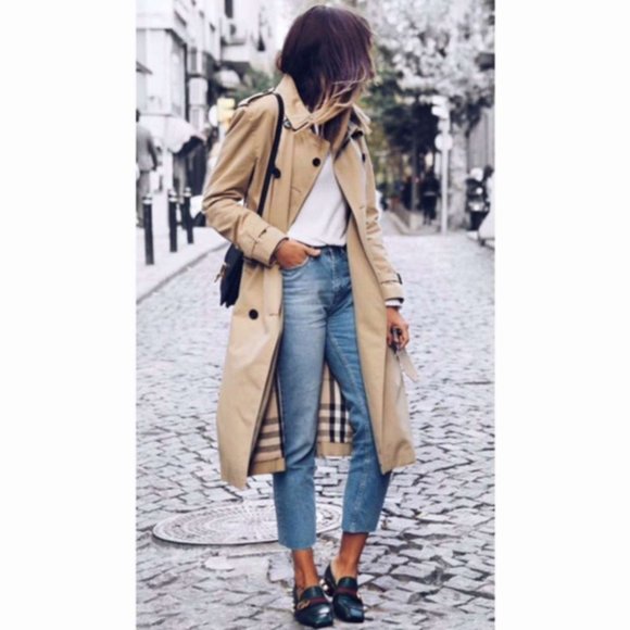 Burberry Jackets & Blazers - Burberry Amberford Tafetta Hooded Tan Trench Coat